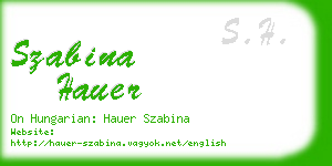 szabina hauer business card